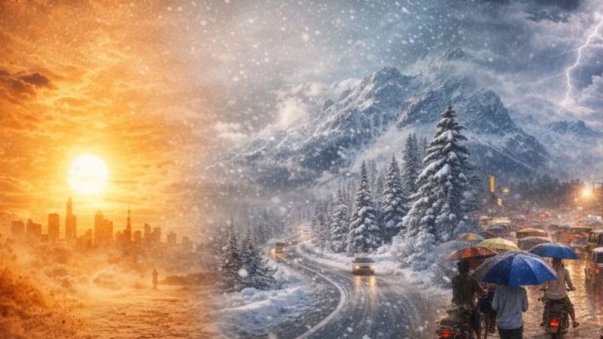मौसम का बड़ा उलटफेर! कहीं बारिश-बर्फबारी तो कहीं हीटवेव, दिल्ली में भी बदलेगा मौसम
