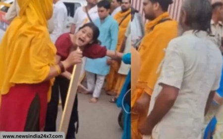 मथुरा में सड़क पर चीखती लड़की का वीडियो वायरल, बाबा पर रेप के आरोप, सच क्या है?