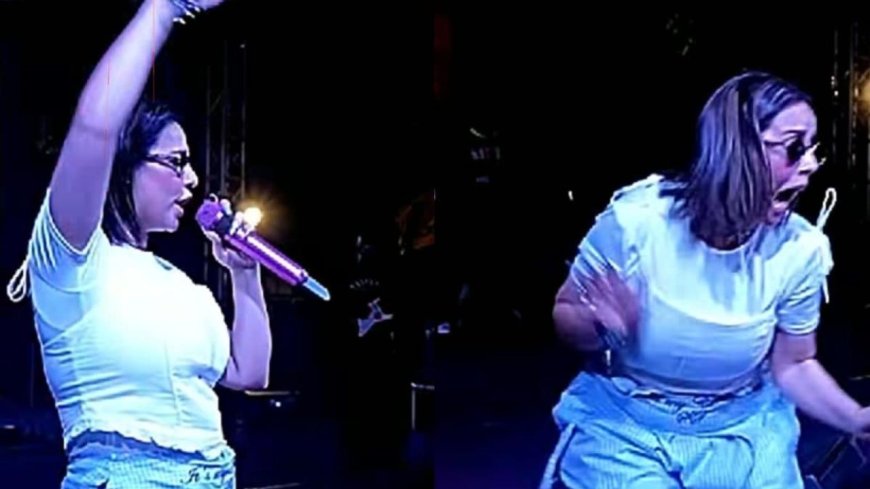 सुनंदा शर्मा के लाइव कॉन्सर्ट में बवाल, फैन स्टेज पर कूदा; सिंगर ने दिया रिएक्शन